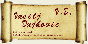 Vasilj Dujković vizit kartica